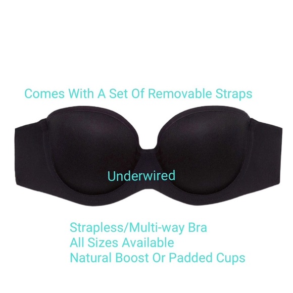 Jet Black Crystal Rhinestone Glam Bling Strapless Bralet All Sizes New - Picture 5 of 8